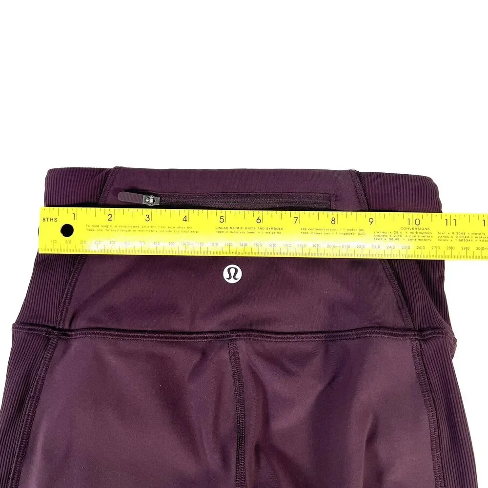 Lululemon On Your Mark Crop Size 2 (23” Inseam) Black Cherry (Burgundy) W6AJFS